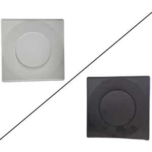 Kvadratinis vėdinimo difuzorius, universalus, BALTAS, JUODAS, 200 x 200 mm