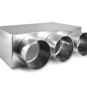 Metalinė dėžutė vėdinimo grotelėms 3x75