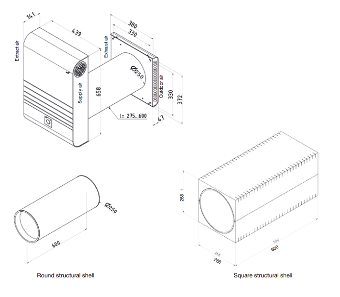 Mini-rekuperatorius-Zehnder-ComfoAir-70-16 Mini rekuperatorius Zehnder ComfoAir 70 Mini rekuperatorius Zehnder ComfoAir 70 16