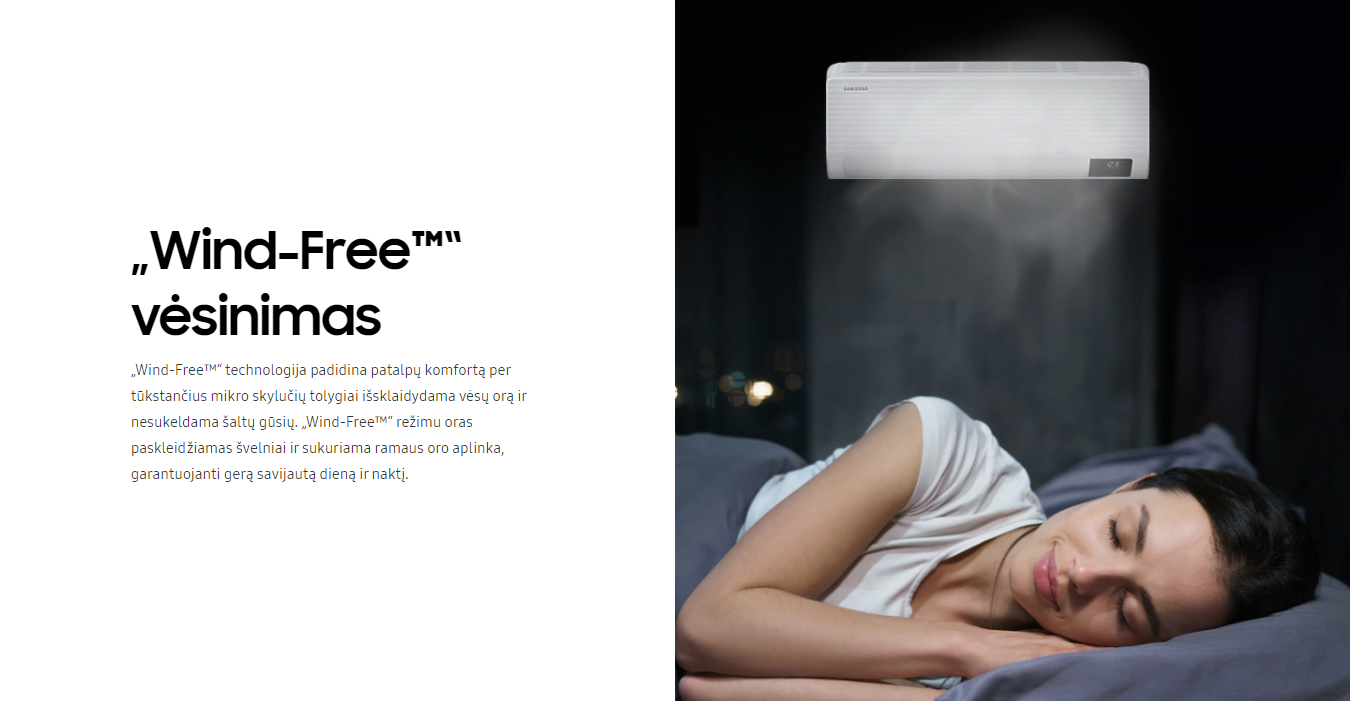 SAMSUNG-SIENINIS-BEVEJIS-ARISE-Windfree-2.53.2-kW-oro-kondicionieriaus-komplektas-6 SAMSUNG SIENINIS BEVĖJIS ARISE Windfree 3.5/3.5 kW oro kondicionieriaus komplektas SAMSUNG SIENINIS BEVEJIS ARISE Windfree 2.53.2 kW oro kondicionieriaus komplektas 6