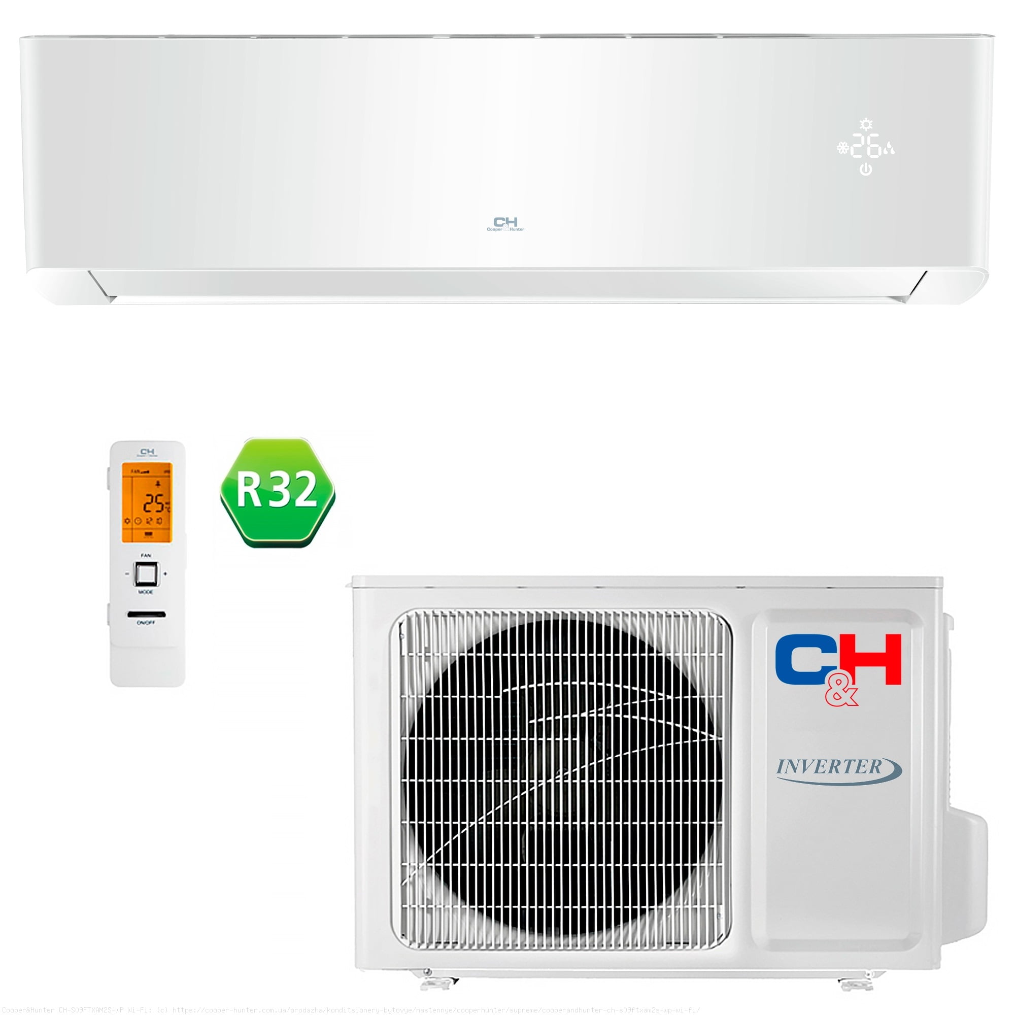 ch-supreme-white Cooper&Hunter Supreme White Inverter 7.03/7.03 Kw ch supreme white