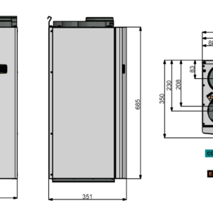 Rekuperatorius ENSY InoVent AHU-200H vert. deš.p. 260m³/h Karšti Vėjai Rekuperatorius ENSY InoVent AHU-200H vert. deš.p. 260m³/h rekuperatorius ensy 200h namui 2024 01
