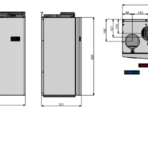 Rekuperatorius ENSY InoVent AHU-200V vert. kair.p. 260m³/h rekuperatorius ensy 200v namas 2024 01