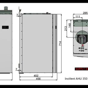 Rekuperatorius ENSY InoVent AHU-350V vert. kair.p. 400m³/h rekuperatorius ensy 350V namui 2024 01
